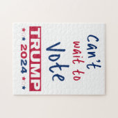 トランプ2024に投票するのを待つことができない ジグソーパズル (横)