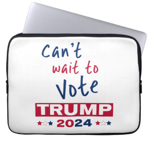 トランプ2024に投票するのを待つことができない ラップトップスリーブ