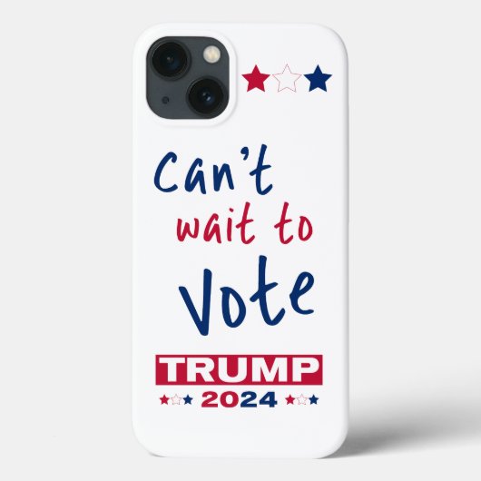 トランプ2024に投票するのを待つことができない Case-Mate iPhoneケース (裏面)