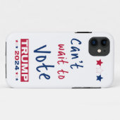 トランプ2024に投票するのを待つことができない Case-Mate iPhoneケース (裏面(横))