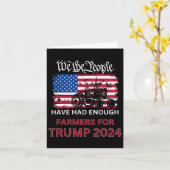 トランプ2024のための共和党の農家我々国民 カード (黄色い花)