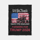 トランプ2024のための共和党の農家我々国民 フリースブランケット (正面)