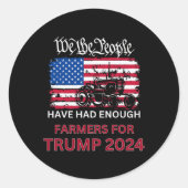 トランプ2024のための共和党の農家我々国民 ラウンドシール (正面)