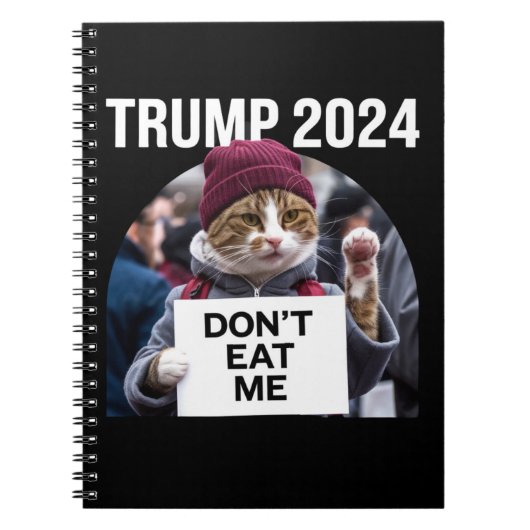トランプ2024のための猫を食べないで  ノートブック (正面)