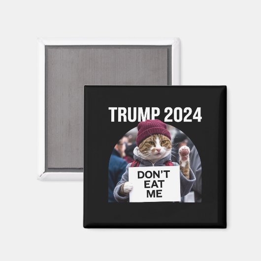 トランプ2024のための猫を食べないで マグネット (正面/裏面)