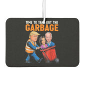 トランプ2024のゴミおもしろいギャーブを取り出す時間 カーエアーフレッシュナー (裏面)