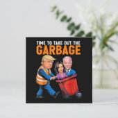 トランプ2024のゴミおもしろいギャーブを取り出す時間 サンキューカード (スタンド正面)