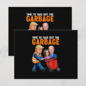 トランプ2024のゴミおもしろいギャーブを取り出す時間 出欠カード (正面/裏面)