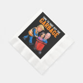 トランプ2024のゴミおもしろいギャーブを取り出す時間 縁ありランチョンナプキン (角)