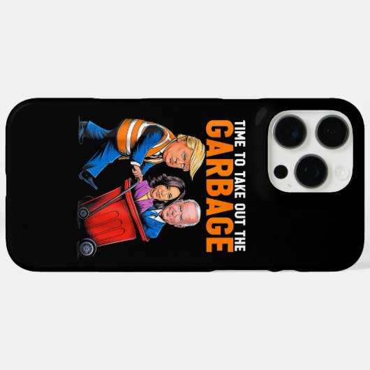 トランプ2024のゴミおもしろいギャーブを取り出す時間 Case-Mate iPhoneケース (裏面 (横))