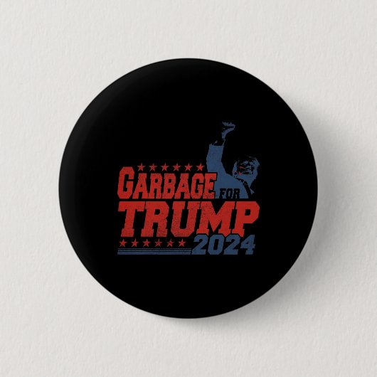 トランプ2024のゴミ 缶バッジ (正面)