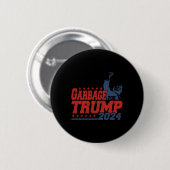 トランプ2024のゴミ 缶バッジ (正面&裏面)