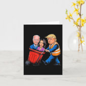 トランプ2024のゴミ Funny Time ゴミを出す時間 カード (黄色い花)