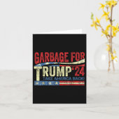 トランプ2024のトランプおもしろいサポーター用のごみ カード (黄色い花)