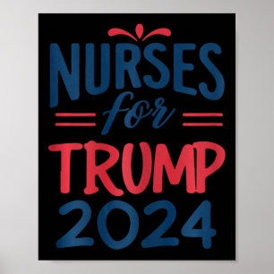 トランプ2024のトランプ20の再選挙ナースをサポート ポスター
