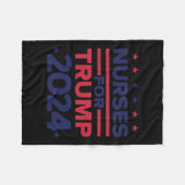 トランプ2024のナース向けトランプ2024米国国旗をサポート フリースブランケット (正面(横))
