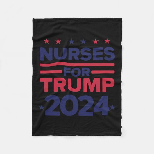 トランプ2024のナース向けトランプ2024米国国旗をサポート フリースブランケット (正面)