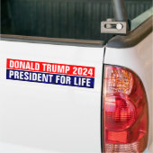 トランプ2024の人生の大統領 バンパーステッカー (トラック上)