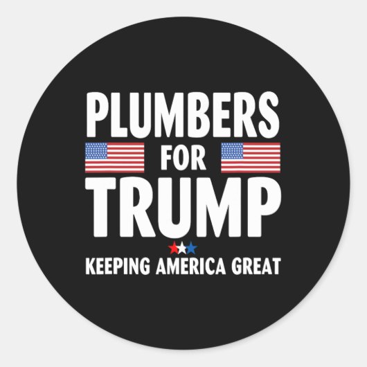 トランプ2024の保アメリカ素晴らし国旗 ラウンドシール (正面)