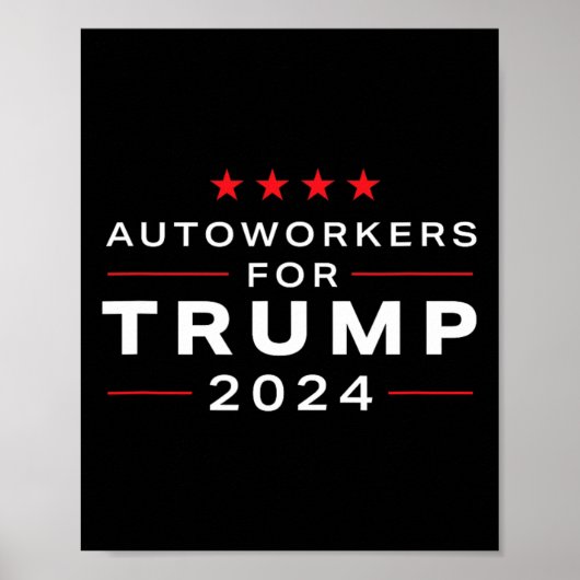 トランプ2024の労働者 – トランプ連合デザイン ポスター (正面)