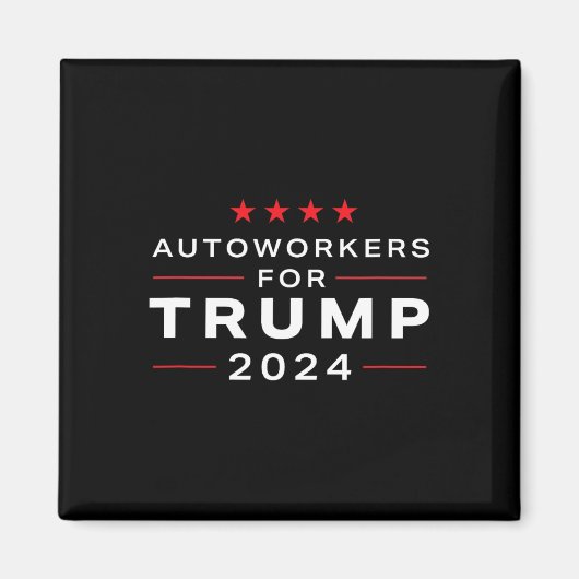 トランプ2024の労働者 – トランプ連合デザイン マグネット (正面)