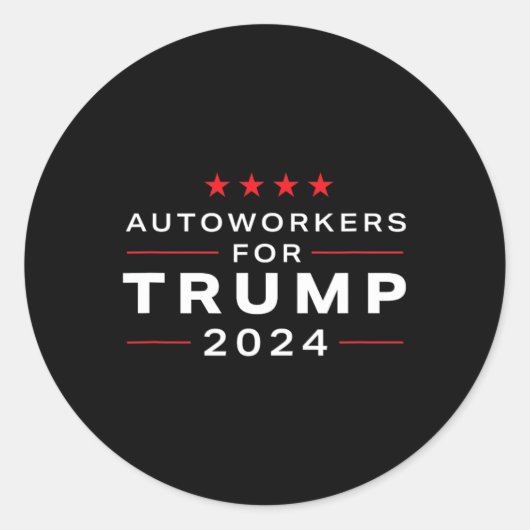 トランプ2024の労働者 – トランプ連合デザイン ラウンドシール (正面)