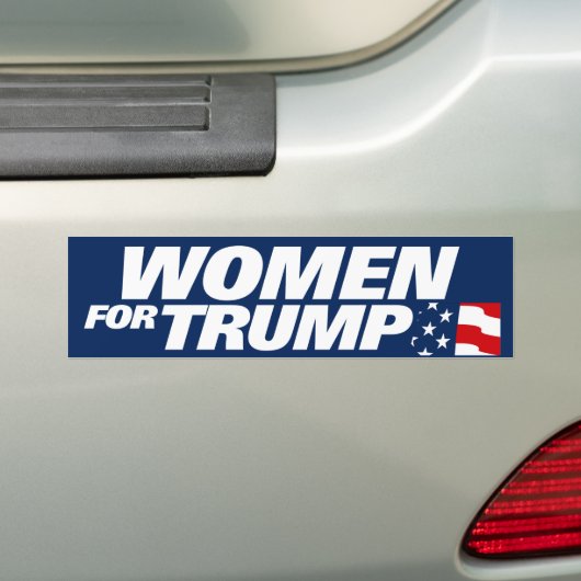 トランプ2024の女性 バンパーステッカー (車上)