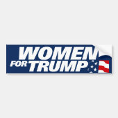 トランプ2024の女性 バンパーステッカー (正面)