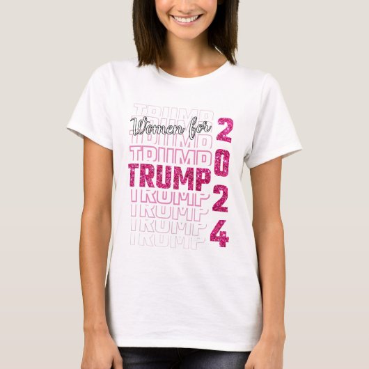 トランプ2024の女性 Tシャツ (正面)