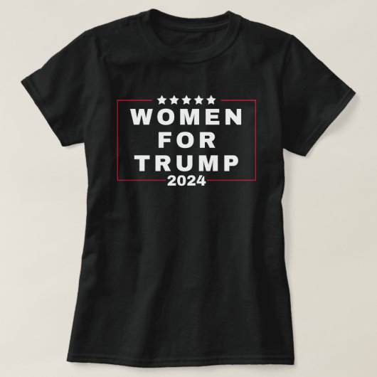 トランプ2024の女性 Tシャツ (デザイン正面)