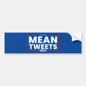 トランプ2024の平均ツイートの選択 バンパーステッカー (正面)