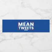 トランプ2024の平均ツイートの選択 ペットボトルラベル (シングルラベル)