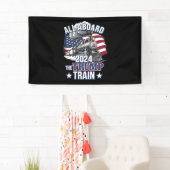 トランプ2024の愛国心アメリカ乗り組み 横断幕 (インサイチュ)