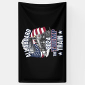 トランプ2024の愛国心アメリカ乗り組み 横断幕 (縦)