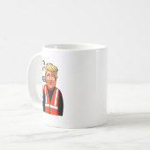 トランプ2024の時間おもしろいのガービージュ コーヒーマグカップ (正面左)