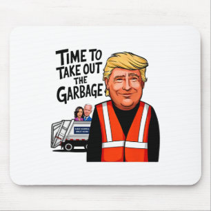 トランプ2024の時間おもしろいのガービージュ マウスパッド