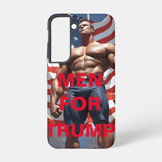 トランプ2024の男性 SAMSUNG GALAXYケース (裏面)