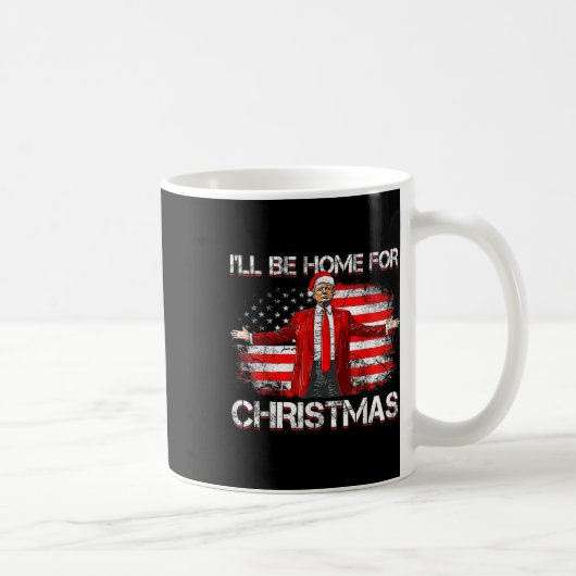 トランプ2024はクリスマス・トランプXの家おもしろいに帰る コーヒーマグカップ (右)