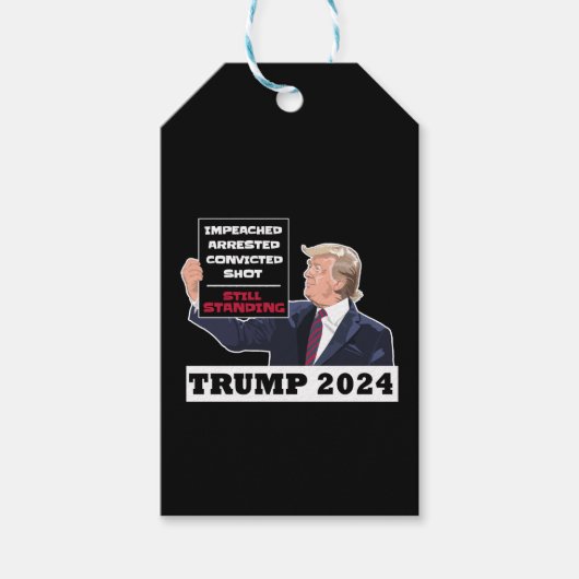 トランプ2024まだ米国常任大統領選挙 ギフトタグ (正面)