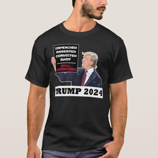 トランプ2024まだ米国常任大統領選挙 Tシャツ (正面)