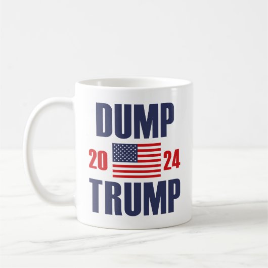 トランプ2024をダンプ コーヒーマグカップ (左)