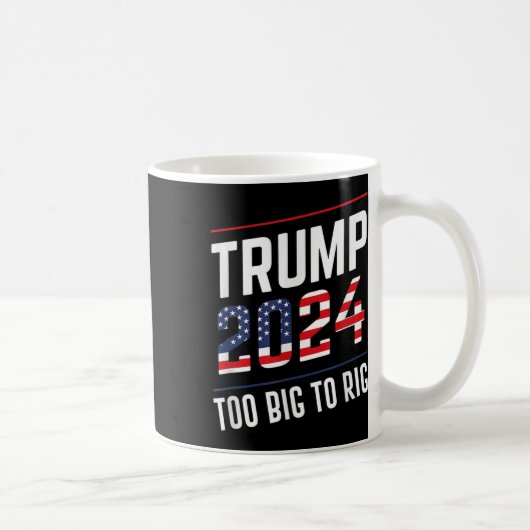 トランプ2024を大規模に改ざんする コーヒーマグカップ (右)
