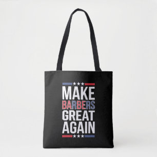 トランプ2024を支持する理容師のための「理容師を再び偉大に」 トートバッグ