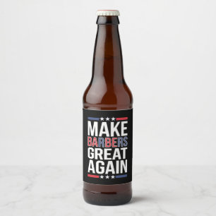 トランプ2024を支持する理容師のための「理容師を再び偉大に」 ビールラベル
