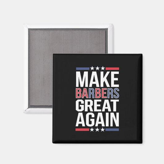 トランプ2024を支持する理容師のための「理容師を再び偉大に」 マグネット (正面/裏面)