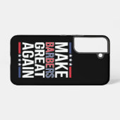 トランプ2024を支持する理容師のための「理容師を再び偉大に」 SAMSUNG GALAXYケース (裏面横)