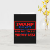 トランプ2024を装うには大きすぎる投票は決して降伏しない カード (黄色い花)