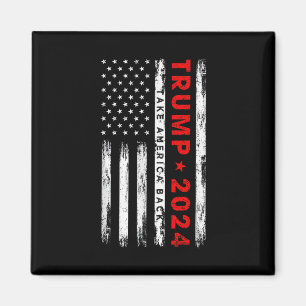 トランプ2024アメリカをアメリカ国旗の愛国者に取り戻す マグネット