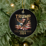 トランプ2024アメリカを取り戻すアメリカ国旗トランプ2 セラミックオーナメント<br><div class="desc">トランプ2024アメリカを取り戻すアメリカ国旗トランプ2024</div>