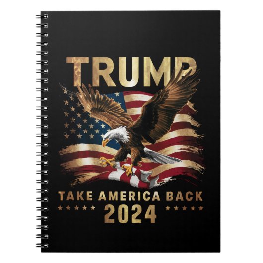 トランプ2024アメリカを取り戻すアメリカ国旗トランプ2 ノートブック (正面)